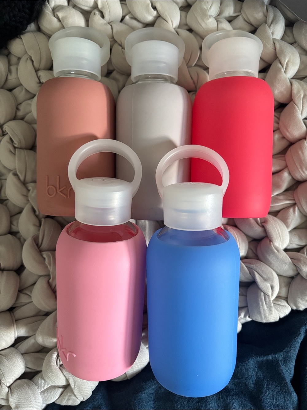 Lot of five 250ML (8 oz) BKR bottles